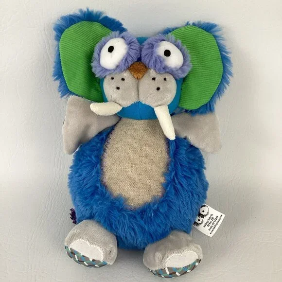 Gus Toothy Tusked Rus Plush Bean Bag Stuffed Animal Shaker Rattle Inklings Baby - Picture 1 of 7